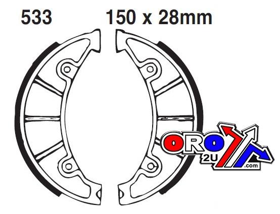 BRAKE SHOES Y533 DS156 thumbnail 2