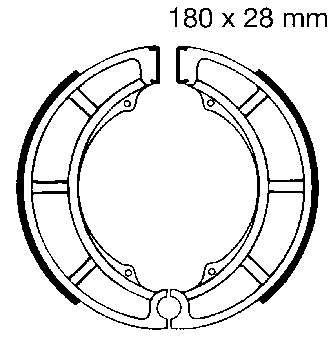 BRAKE SHOES VB305 [EBC S609], MC-05307, GBS305,1103050 thumbnail 2