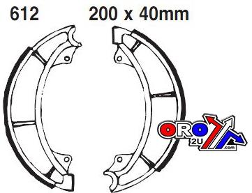 BRAKE SHOES KAWASAKI SUZUKI EBC S612 thumbnail 2