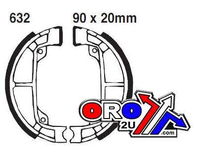 BRAKE SHOES SUZUKI 50 EBC S632 thumbnail 2