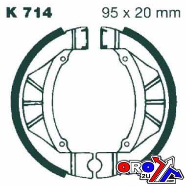 BRAKE SHOES 1983KAWASAKI KX80 K714 VB415 thumbnail 2