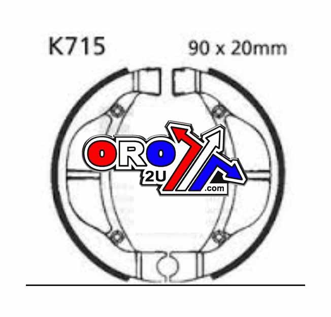 BRAKE SHOES KAWASAKI SUZUKI 60 110 EBC K715 thumbnail 2