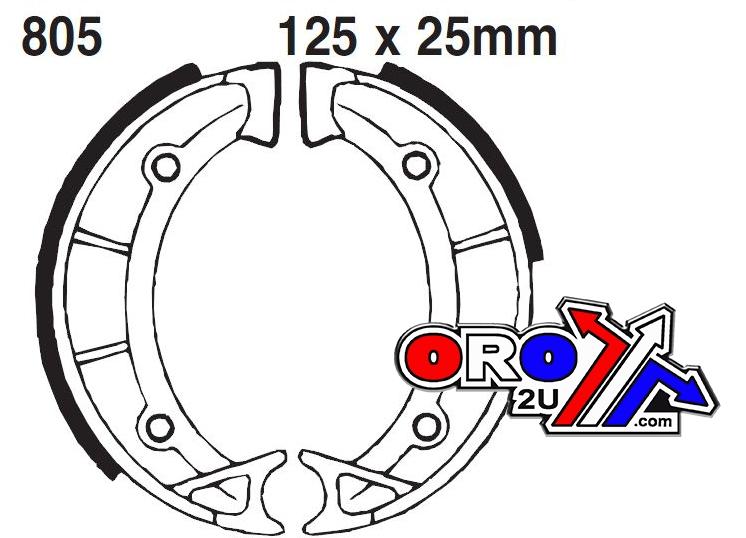BRAKE SHOES APRILIA SCARABEO 50 EBC 805 thumbnail 2