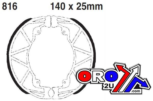 BRAKE SHOES APRILIA IAGGIO VESPA EBC 816 thumbnail 2