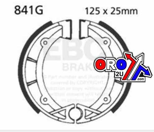 BRAKE SHOES GROOVED EBC 841G thumbnail 2