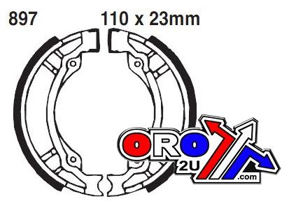 BRAKE SHOES PGO SUZUKI TGB EBC 897 thumbnail 2