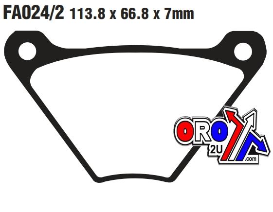 BRAKE PADS SEMI-METAL HARLEY DAVIDSON EBC FA024/2 thumbnail 3