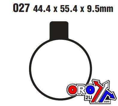 BRAKE PADS SEMI-METAL EBC FA027 thumbnail 2