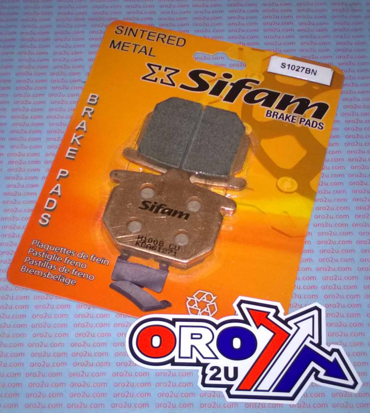 BRAKE PADS SINTERED METAL 11mm, SIFAM S1027BN, GOLD thumbnail 2