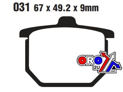BRAKE PADS SEMI-METAL FA031 thumbnail 2