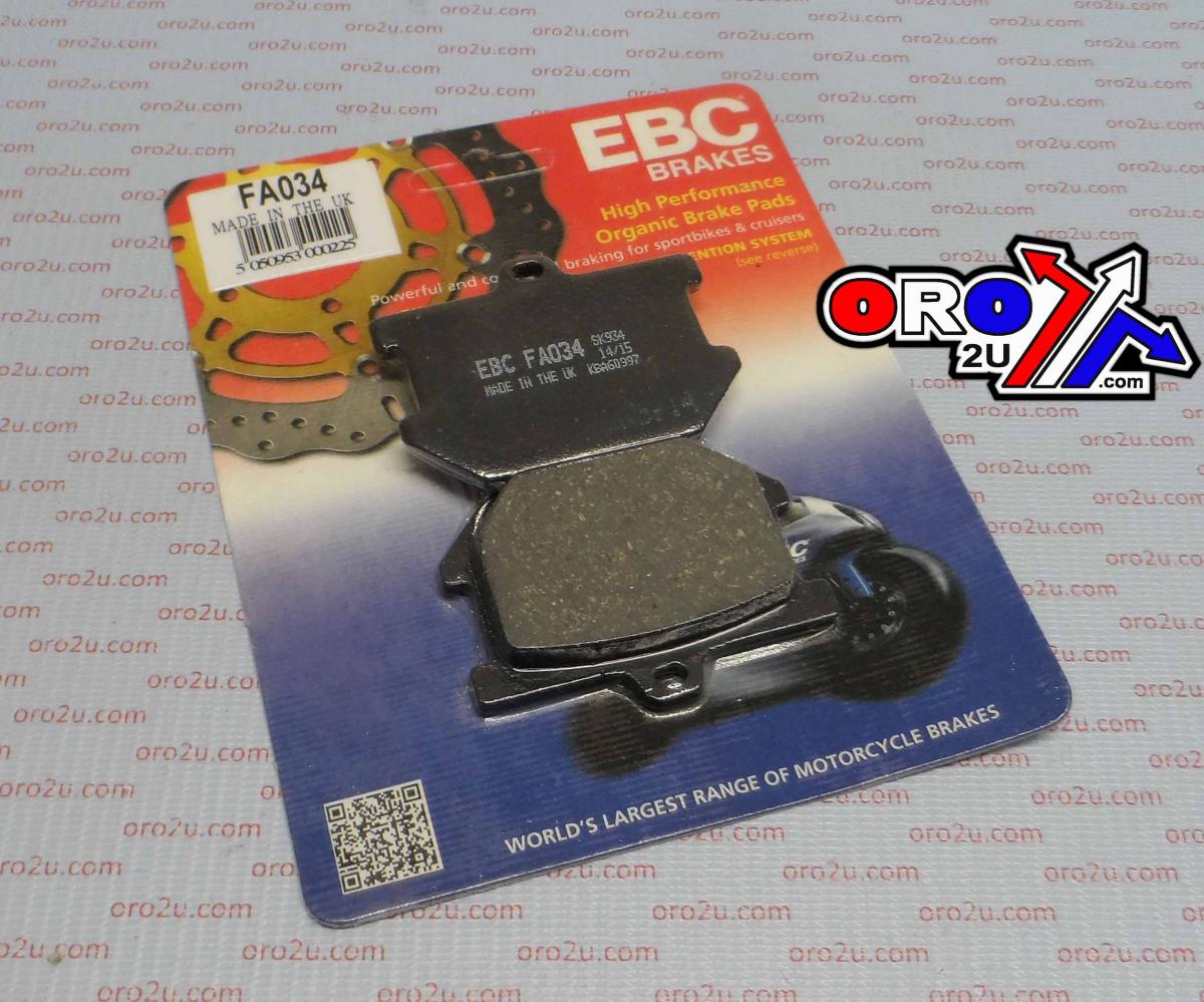 BRAKE PADS STD FA034 EBC thumbnail 2
