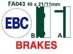BRAKE PADS DISC VD110 FA43 thumbnail 2