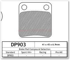 BRAKE PADS SINTERED DP BRAKES, DP903 Premium Sintered HD, 39-054/2 thumbnail 5