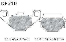 BRAKE PADS SINTERED DP BRAKES, DP310 HARD 41-310.H.DP, 39-067 thumbnail 2