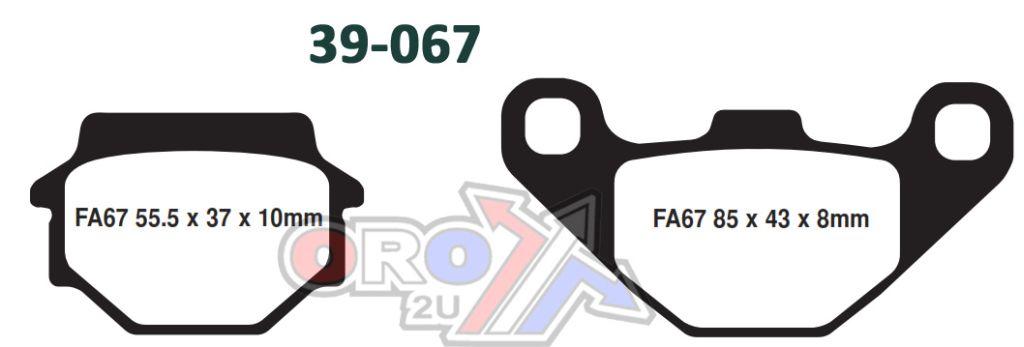 BRAKE PADS SINTERED NITRO, MOTO-MASTER 091121, 39-067 thumbnail 4