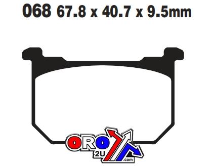 BRAKE PADS SINTERED METAL, SIFAM S1014N (EBC FA068HH ) thumbnail 2
