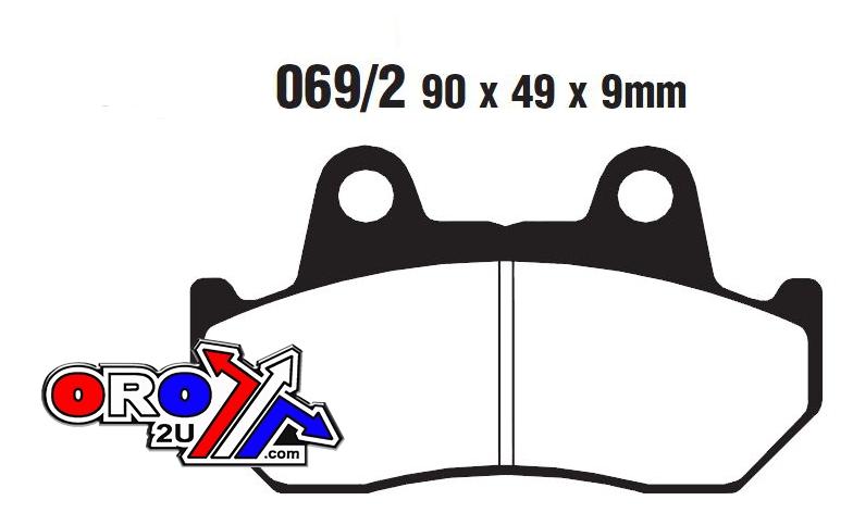 BRAKE PADS SINTERED DP BRAKES, DP104 Premium 41-104.H.DP, 39-069/2 thumbnail 4