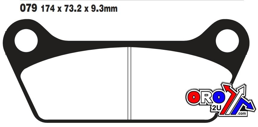 BRAKE PADS STD SEMI-METAL HARLEY DAVIDSON EBC FA079 thumbnail 2