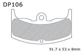 BRAKE PADS SINTERED DP BRAKES, DP106 Premium 41-106.H.DP, 39-080 thumbnail 4
