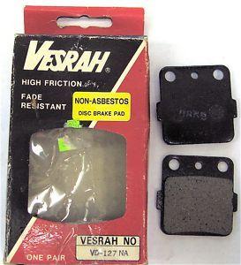 BRAKE PADS VESRAH VD127, 1001270 image 1
