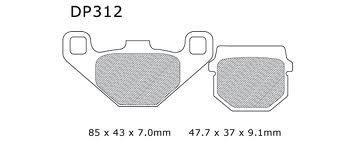 BRAKE PADS SINTERED DP BRAKES DP312, FULL METAL 41-312.H.DP thumbnail 4