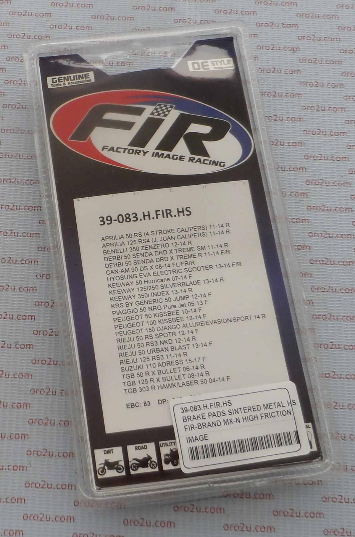 BRAKE PADS SINTERED METAL HS, MX-N HIGH FRICTION thumbnail 3