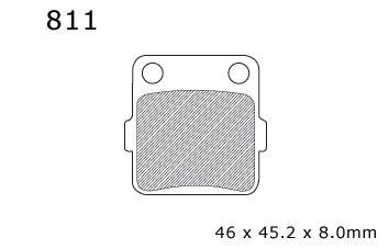 BRAKE PADS SINTERED DP BRAKES, DP811 BRAKES Premium Sintered thumbnail 2