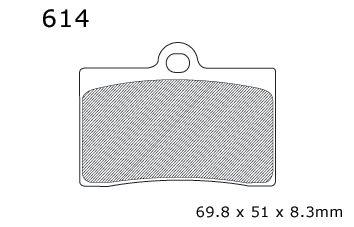 BRAKE PADS DP BRAKES HARD, DP614 Premium Sintered, 39-095 thumbnail 3