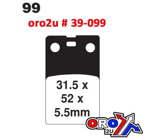 BRAKE PADS DP BRAKES HARD, DP602 BRAKES Premium Sintered, 39-099 thumbnail 2