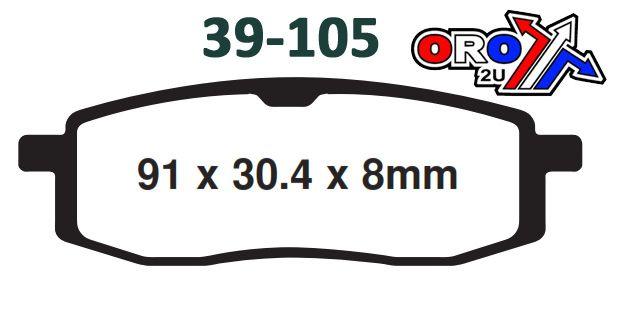 BRAKE PADS SINTERED NITRO, MOTO-MASTER 090921, 39-105 thumbnail 4