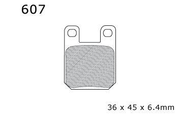 BRAKE PADS SINTERED DP BRAKES, DP607 Premium 41-607.H.DP thumbnail 3