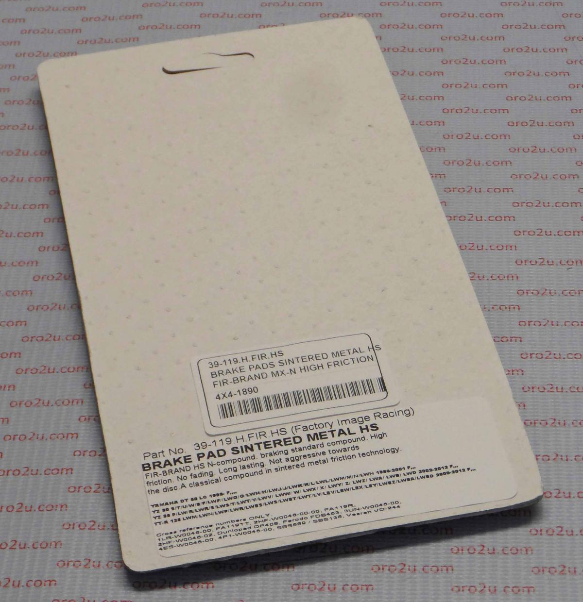 BRAKE PADS SINTERED METAL HS, MX-N HIGH FRICTION, DB2140.OR-N thumbnail 4