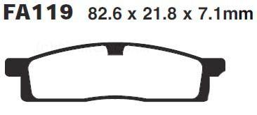 BRAKE PADS STD YAMAHA YZ 65 80 85 EBC FA119TT thumbnail 2