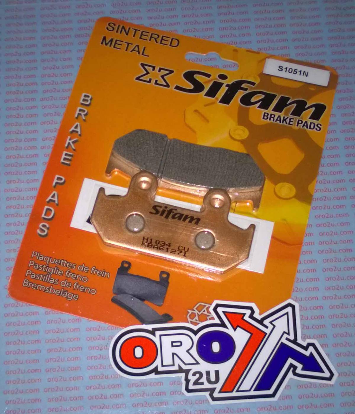 BRAKE PADS SINTERED METAL, KYOTO S1051N (FA121HH) thumbnail 2
