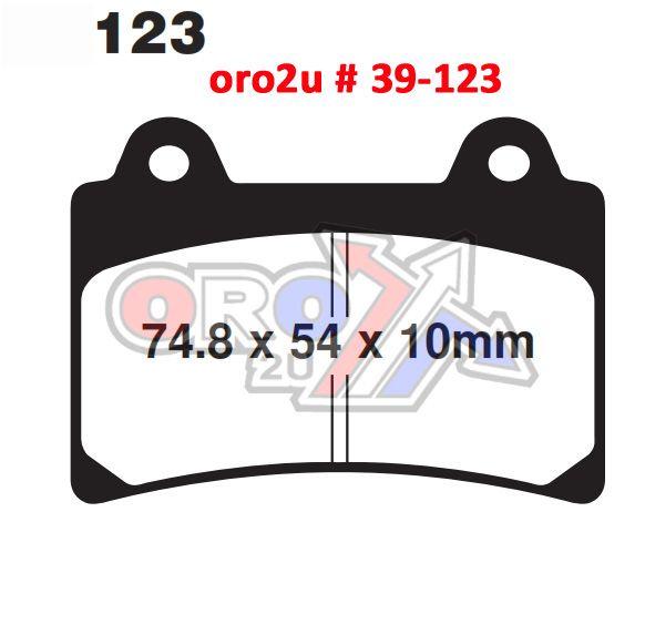 BRAKE PADS DISC SEMI-METAL, KYOTO S1242 (EBC FA123) thumbnail 2