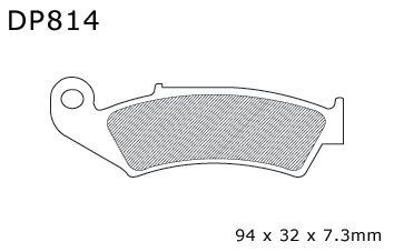 BRAKE PADS SINTERED DP BRAKES, DP814 Premium 41-814.H.DP, 39-125 thumbnail 3