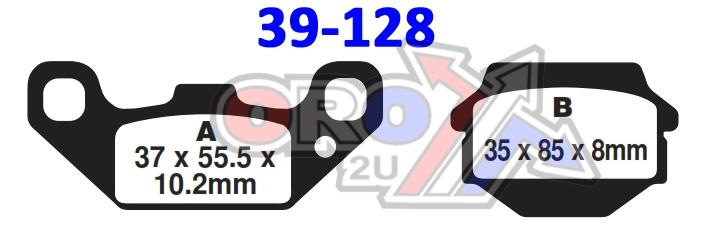 BRAKE PADS SINTERED DP BRAKES, DP821 Premium 41-821.H.DP, 39-128 thumbnail 3