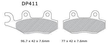 BRAKE PADS SINTERED DP BRAKES, DP411 / DP211 Premium thumbnail 2