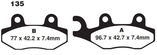 BRAKE PADS SINTERED NITRO, MOTO-MASTER 091921, 39-135 thumbnail 4