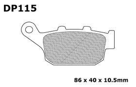 BRAKE PADS SINTERED DP BRAKES, DP115Premium 41-115.H.DP, 39-140 thumbnail 2