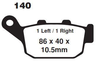 BRAKE PADS SINTERED METAL, SIFAM S1070N thumbnail 2