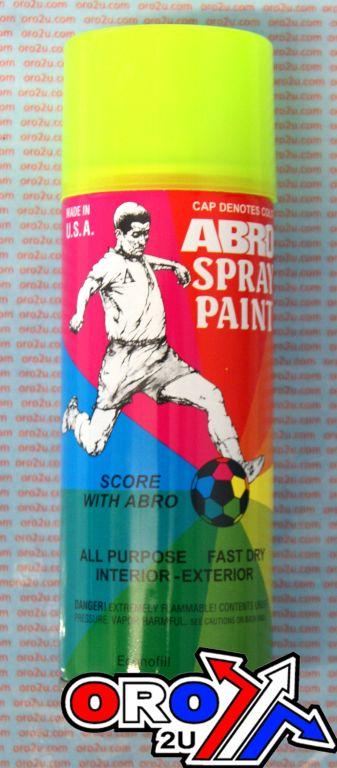 SPRAY PAINT FLUORESCENT YELLOW, ABRO 101 thumbnail 2