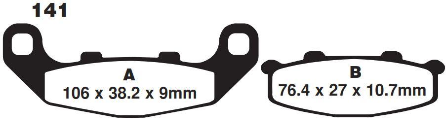 BRAKE PADS DISC VD430, FA141 PAD230131 thumbnail 2