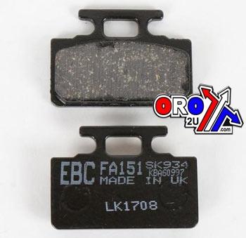 BRAKE PADS STD KEVLAR ORGANIC SEMI-METAL BLACK EBC FA151 thumbnail 2