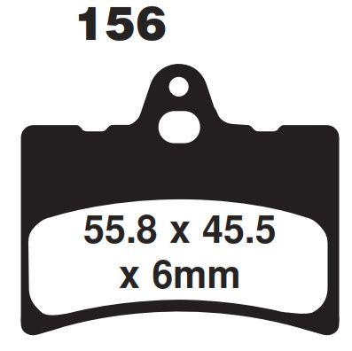 BRAKE PADS STD KEVLAR ORGANIC SEMI-METAL BLACK EBC FA156 thumbnail 2