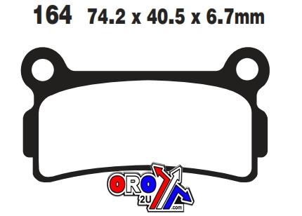 BRAKE PADS STD KEVLAR ORGANIC SEMI-METAL BLACK EBC FA164 thumbnail 2