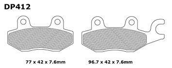 BRAKE PADS SINTERED DP BRAKES, DP412Premium 41-412.H.DP, 39-165 thumbnail 2