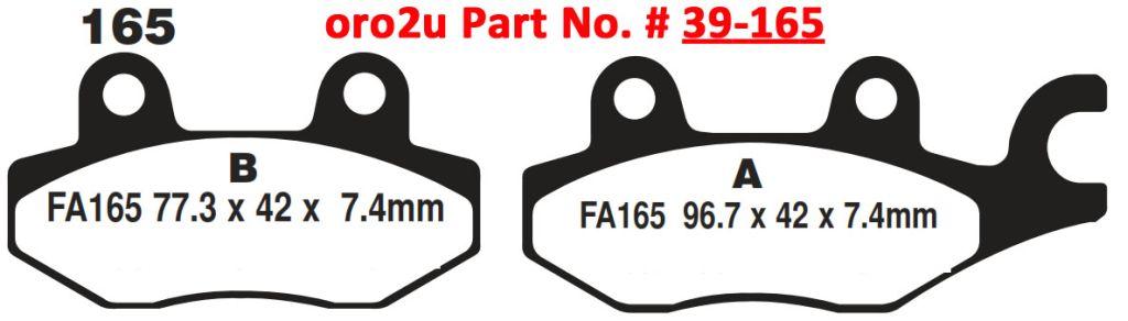 BRAKE PADS STD KVF 650/750, MOTO-MASTER 092611 STD thumbnail 2