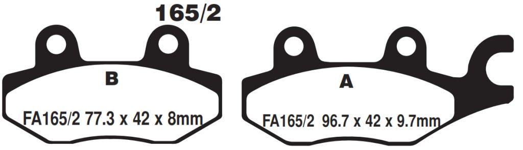BRAKE PADS SEMI-METAL, KYOTO S1085A (FA165/2) thumbnail 3