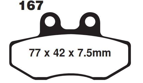 BRAKE PADS ORGANIC EBC FA167 thumbnail 2
